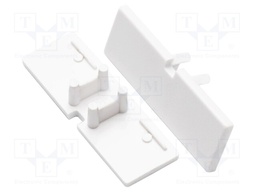 Cap for LED profiles; white; ABS; Application: BACK10