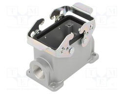 Enclosure: for HDC connectors; C146; size E10; with double latch