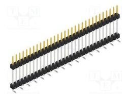 Connector: pin strips; pin header; male; PIN: 31; 2.54mm; SMT; 1x31