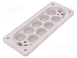 Multigate grommet; light grey; Holes no: 17; -40÷90°C; UL94V-0