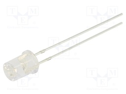 LED; 5mm; yellow; 500÷750mcd; 120°; Front: recessed; 2.1÷2.6V; 78mW