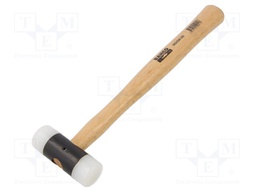 Hammer; 300g; Handle mat: wood; Size: 28mm; Tip: round; W: 80mm