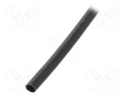 Insulating tube; black; -20÷155°C; Øint: 7mm; L: 100m