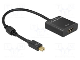 Adapter; HDMI socket,mini DisplayPort plug; 0.2m; black; black