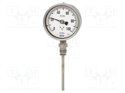 Meter: gas-actuated thermometer; 0÷250°C; Man.series: 73; Ø: 100mm