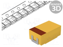 Capacitor: tantalum-polymer; 4.7uF; 63VDC; Case: D; 2917; ESR: 120mΩ