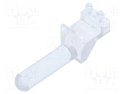 Fiber for LED; Ø3mm; Front: convex; angular,with PCB mounting