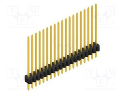 Connector: pin strips; pin header; male; PIN: 19; 1.27mm; THT; 1x19