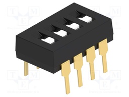 Switch: DIP-SWITCH; Poles number: 4; OFF-ON; -0.025A/24VDC; Pos: 2