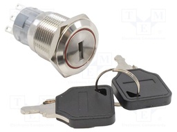 Switch: key switch; Stabl.pos: 2; Switch.method: ON-ON; 90°; 50mΩ