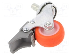 Transport wheel; Ø: 60mm; W: 25mm; H: 83mm; torsional with lock
