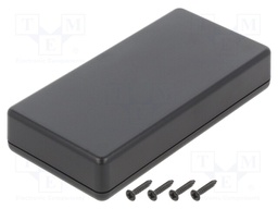 Enclosure: multipurpose; X: 65mm; Y: 130mm; Z: 25.6mm; TW; ABS; black