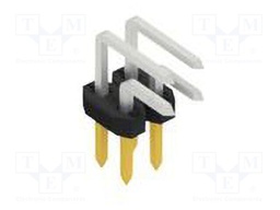 Connector: pin strips; pin header; male; PIN: 4; 2mm; THT; 2x2; 100V
