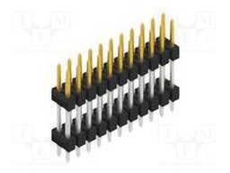 Connector: pin strips; pin header; male; PIN: 22; 2.54mm; THT; 2x11