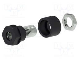 Connector: 4mm banana; socket; 36A; 30VAC; 60VDC; black; M6; 17.5mm