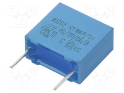 Capacitor: polypropylene; 10nF; 10mm; ±20%; 13x12x6mm; 300VAC