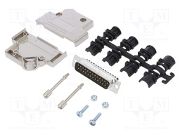 D-Sub; PIN: 25; male; shielded,metalized; angled 45°; for cable