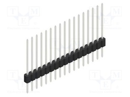 Connector: pin strips; pin header; male; PIN: 17; 1.27mm; THT; 1x17