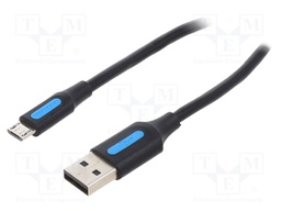Cable; USB 2.0; USB A plug,USB B micro plug; nickel plated; 3m
