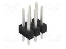 Connector: pin strips; pin header; male; PIN: 6; 2.54mm; THT; 2x3