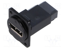 Coupler; DisplayPort socket,both sides; FT; 19x24mm; Mat: metal