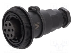 Connector: circular; plug; female; PIN: 7; 5A; 277V; IP68,IP69K