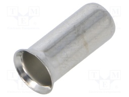 Tip: bootlace ferrule; non-insulated; copper; 16mm2; 15mm; tinned