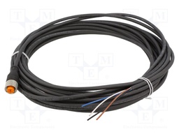 Connection lead; M12; PIN: 4; straight; 10m; plug; 230VAC; 4A; IP67