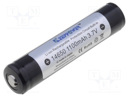 Re-battery: Li-Ion; 14650,7/5AA; 3.7V; 1000mAh; Ø14x66mm