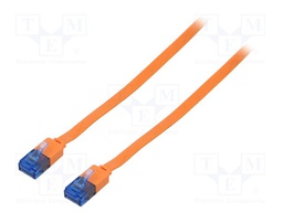 Patch cord; U/UTP; 6a; stranded; Cu; PVC; orange; Len: 2m; 32AWG