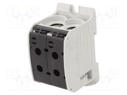 Splice terminal: rail; STB; 95mm2; ways: 1; terminals: 4; black; TS35