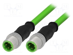 Cable: for sensors/automation; PIN: 4; M12-M12; D code-Ethernet