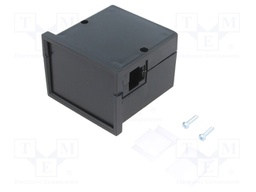 Enclosure: panel; X: 72mm; Y: 72mm; Z: 55mm; ABS; black; screwed