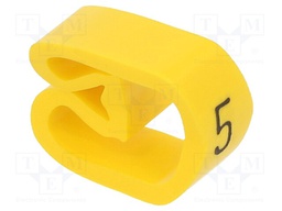 Markers for cables and wires; Label symbol: 5; 8÷16mm; PVC; H: 6mm