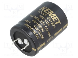 Capacitor: electrolytic; 270uF; 400VDC; ESR: 448mΩ; SNAP-IN; ±20%