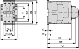 Contactor: 3-pole; NO x3; Auxiliary contacts: NC x2,NO x2; 24VDC