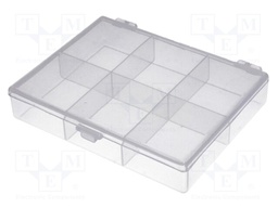 Container: compartment box; 118x90x22mm; transparent