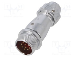 WF16; plug; male; PIN: 10; 5÷6.5mm; soldering; for cable