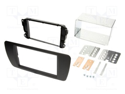 Radio mounting frame; Seat; 2 DIN; black nit (AN1)