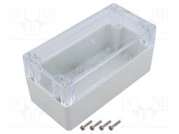 Enclosure: multipurpose; X: 80mm; Y: 160mm; Z: 75mm; ZP; light grey