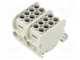 Splice terminal: distribution block; for DIN rail mounting