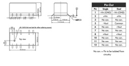 Converter: DC/DC; 1W; Uin: 4.5÷5.5V; 5VDC; Iout: 200mA; SMD; 2g; OUT: 1