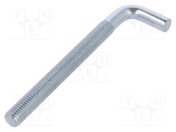 Hook; straight; steel; zinc; Thread len: 110mm; Overall len: 140mm