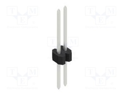 Connector: pin strips; pin header; male; PIN: 2; 1.27mm; THT; 1x2