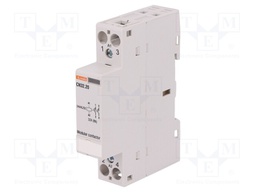 Contactor: 2-pole installation; NO x2; 24VAC; 24VDC; 32A; DIN; CN32