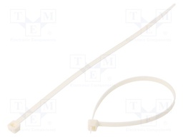 Cable tie; L: 200mm; W: 4.8mm; polyamide; 230N; white; Ømax: 49.5mm