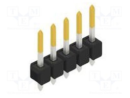 Connector: pin strips; pin header; male; PIN: 5; 2.54mm; THT; 1x5