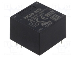 Converter: AC/DC; 5W; Uout: 24VDC; Iout: 210mA; 84%; Mounting: PCB
