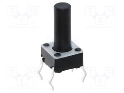 TACT SW, SPST-NO-DB, 0.05A, 12V, SOLDER