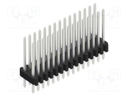 Connector: pin strips; pin header; male; PIN: 30; 1.27mm; THT; 2x15